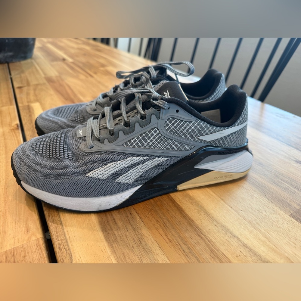 Reebok Gray Men's Athletic Running Shoes with White Accents Reebok Nano X2 - Picture 3 of 6